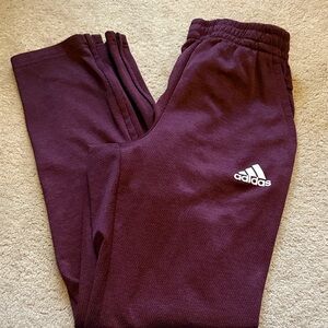 Adidas Maroon Joggers Size Small